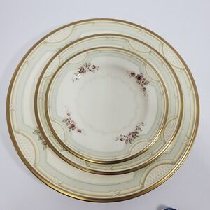 Pfaltzgraff Claridge Bread & Butter Dinner Salad Plate Set 3 Pieces White Floral